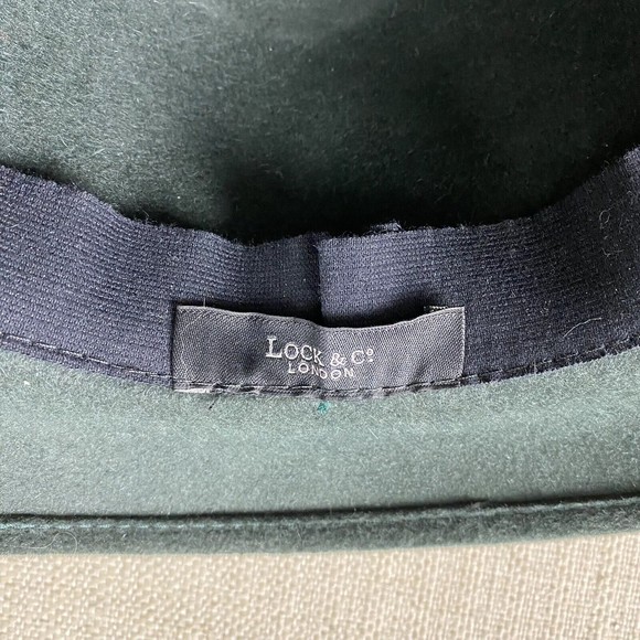 Lock And Co Rabbit Felt Quirky Trilby Bowler Hat Womens 22" Green Fedora - Picture 7 of 8